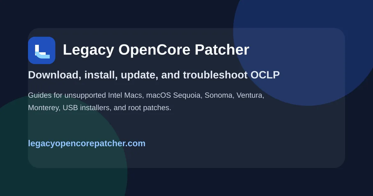 Open Core Patch OpenCore Legacy Patcher Download – Legacy OpenCore Patcher